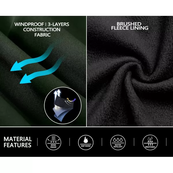 Little Donkey Andy Men’s Softshell Jacket with Removable Hood, Fleece Lined and Water Repellent