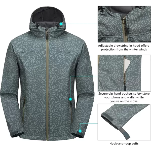 Little Donkey Andy Men’s Softshell Jacket with Removable Hood, Fleece Lined and Water Repellent