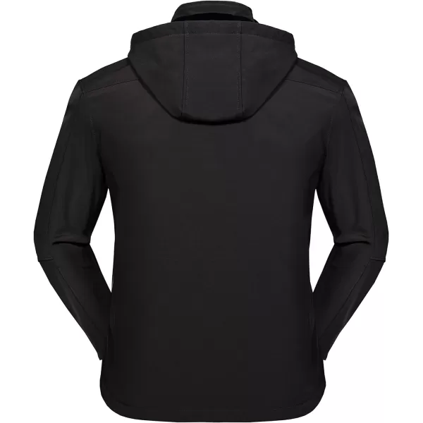 Little Donkey Andy Men’s Softshell Jacket with Removable Hood, Fleece Lined and Water Repellent