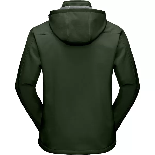 Little Donkey Andy Men’s Softshell Jacket with Removable Hood, Fleece Lined and Water Repellent