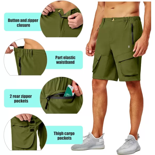Little Donkey Andy Men's Stretch Quick Dry Cargo Shorts for Hiking, Camping, Travel