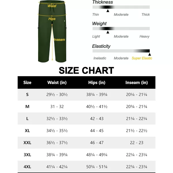 Little Donkey Andy Men's Ultra-Stretch Lightweight Quick Dry Athletic Pants Drawstring Travel Exercise Running Jogging)