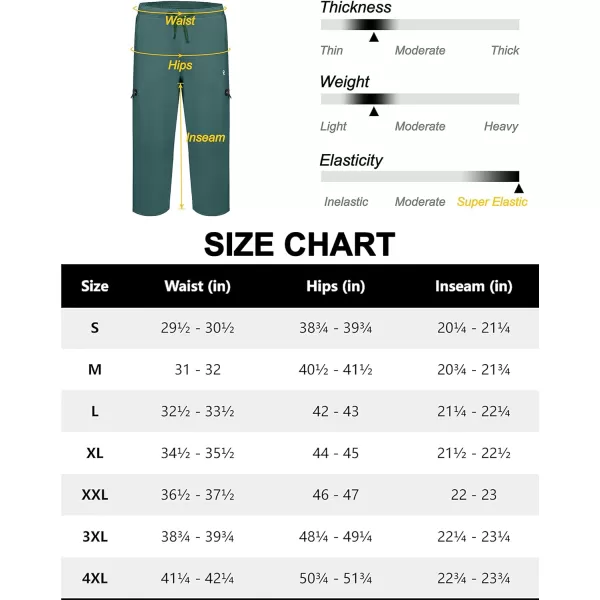 Little Donkey Andy Men's Ultra-Stretch Lightweight Quick Dry Athletic Pants Drawstring Travel Exercise Running Jogging)