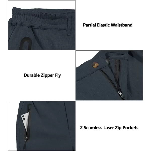 Little Donkey Andy Men's Windproof Fleece Lined Hiking Cargo Pants Water Repellent Softshell Ski Snow Pants