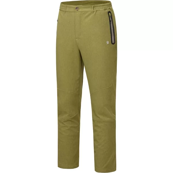 Little Donkey Andy Men's Windproof Fleece Lined Hiking Cargo Pants Water Repellent Softshell Ski Snow Pants