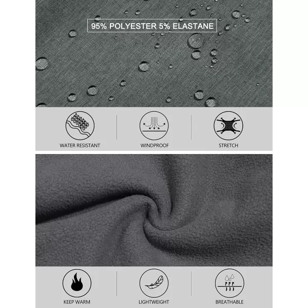 Little Donkey Andy Men's Windproof Fleece Lined Hiking Cargo Pants Water Repellent Softshell Ski Snow Pants