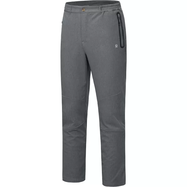 Little Donkey Andy Men's Windproof Fleece Lined Hiking Cargo Pants Water Repellent Softshell Ski Snow Pants