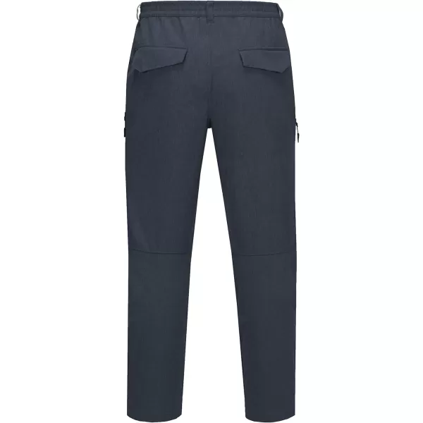 Little Donkey Andy Men's Windproof Fleece Lined Hiking Cargo Pants Water Repellent Softshell Ski Snow Pants