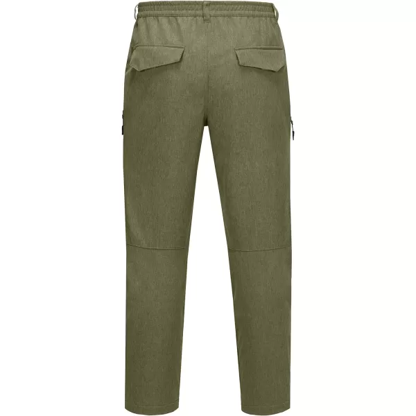 Little Donkey Andy Men's Windproof Fleece Lined Hiking Cargo Pants Water Repellent Softshell Ski Snow Pants