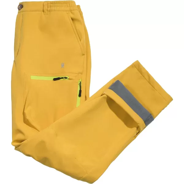 Little Donkey Andy Men's Windproof Fleece Lined Hiking Cargo Pants Water Repellent Softshell Ski Snow Pants