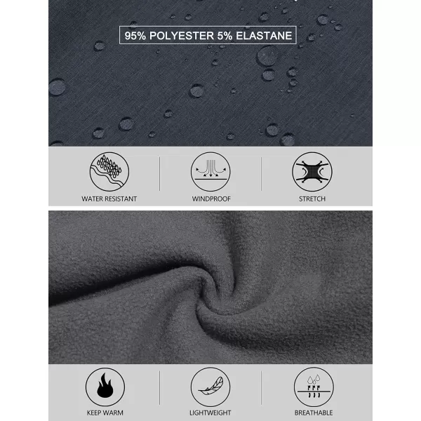 Little Donkey Andy Men's Windproof Fleece Lined Hiking Cargo Pants Water Repellent Softshell Ski Snow Pants