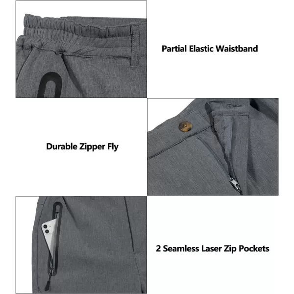 Little Donkey Andy Men's Windproof Fleece Lined Hiking Cargo Pants Water Repellent Softshell Ski Snow Pants