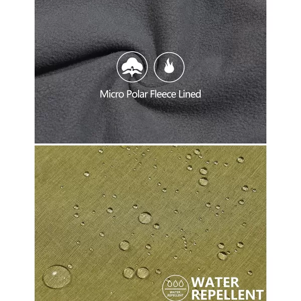 Little Donkey Andy Men's Windproof Fleece Lined Hiking Cargo Pants Water Repellent Softshell Ski Snow Pants