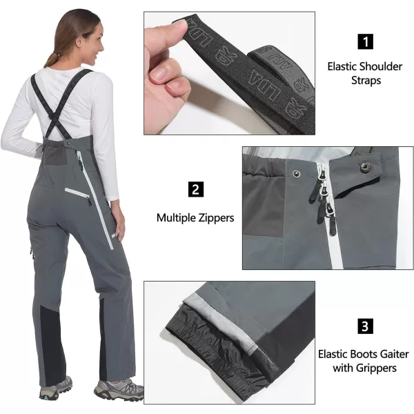 Little Donkey Andy Snow Bib Overalls for Women Waterproof Coveralls Windproof Suspenders Outdoor Skiing Suit Pants