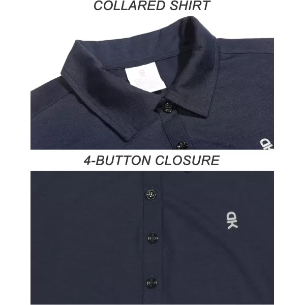 Little Donkey Andy Women's Golf Wool Polo Shirts Quick Dry T-Shirt Short Sleeve 4-Button Collared Sport Lightweight Tops