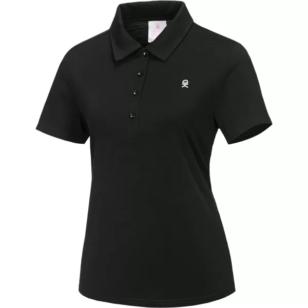 Little Donkey Andy Women's Golf Wool Polo Shirts Quick Dry T-Shirt Short Sleeve 4-Button Collared Sport Lightweight Tops
