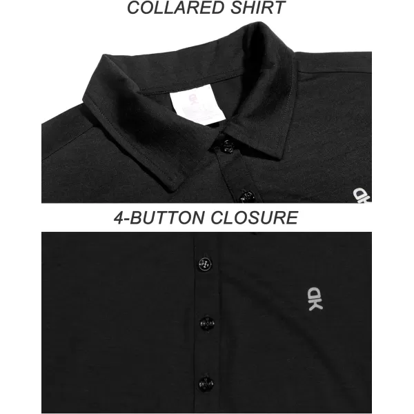 Little Donkey Andy Women's Golf Wool Polo Shirts Quick Dry T-Shirt Short Sleeve 4-Button Collared Sport Lightweight Tops