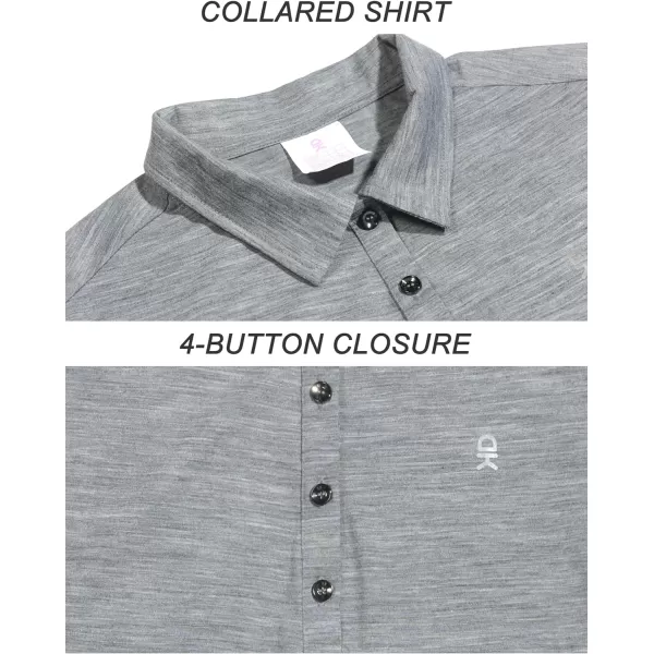Little Donkey Andy Women's Golf Wool Polo Shirts Quick Dry T-Shirt Short Sleeve 4-Button Collared Sport Lightweight Tops