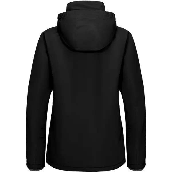 Little Donkey Andy Women's Insulated Jacket with Hood, Windproof Winter Ski Hiking Jacket, Lightweight and Water-Repellent