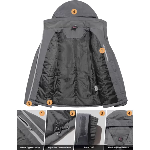 Little Donkey Andy Women's Insulated Jacket with Hood, Windproof Winter Ski Hiking Jacket, Lightweight and Water-Repellent