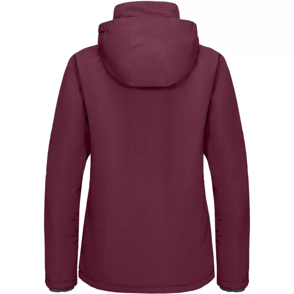 Little Donkey Andy Women's Insulated Jacket with Hood, Windproof Winter Ski Hiking Jacket, Lightweight and Water-Repellent