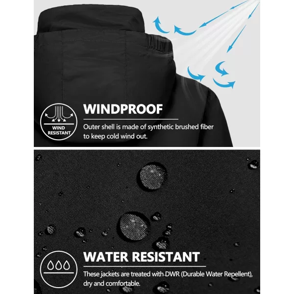 Little Donkey Andy Women's Insulated Jacket with Hood, Windproof Winter Ski Hiking Jacket, Lightweight and Water-Repellent