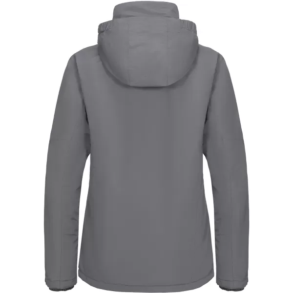 Little Donkey Andy Women's Insulated Jacket with Hood, Windproof Winter Ski Hiking Jacket, Lightweight and Water-Repellent
