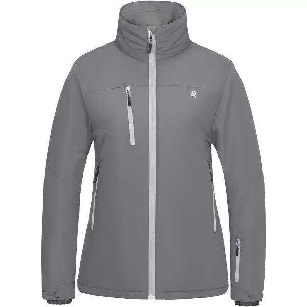 Little Donkey Andy Women's Insulated Jacket with Hood, Windproof Winter Ski Hiking Jacket, Lightweight and Water-Repellent