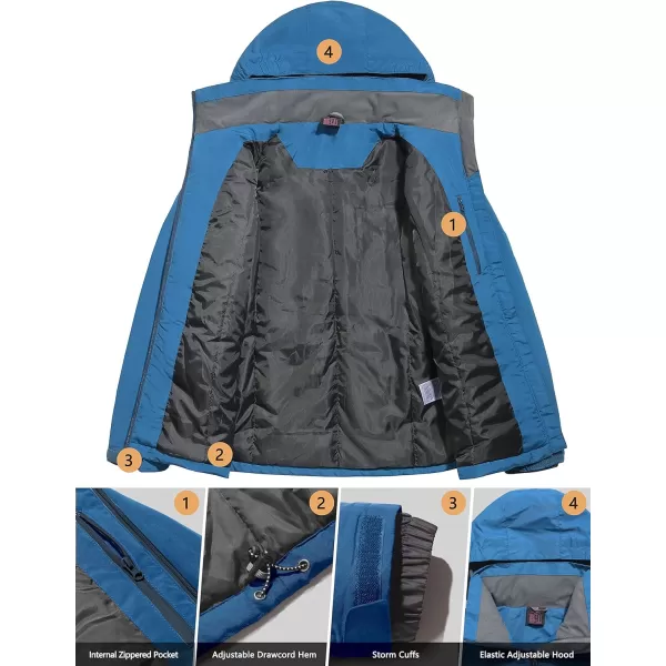 Little Donkey Andy Women's Insulated Jacket with Hood, Windproof Winter Ski Hiking Jacket, Lightweight and Water-Repellent