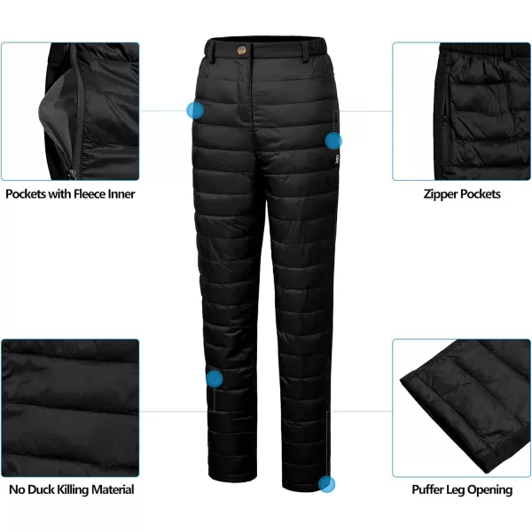 Little Donkey Andy Women's Lightweight Puffy Pants Puffer Quilted Ski Insulation Pants for Winter Snow