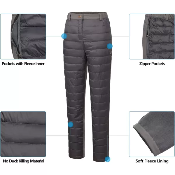 Little Donkey Andy Women's Lightweight Puffy Pants Puffer Quilted Ski Insulation Pants for Winter Snow