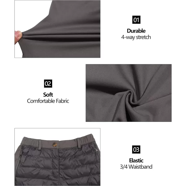Little Donkey Andy Women's Lightweight Puffy Pants Puffer Quilted Ski Insulation Pants for Winter Snow