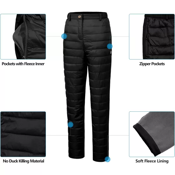 Little Donkey Andy Women's Lightweight Puffy Pants Puffer Quilted Ski Insulation Pants for Winter Snow