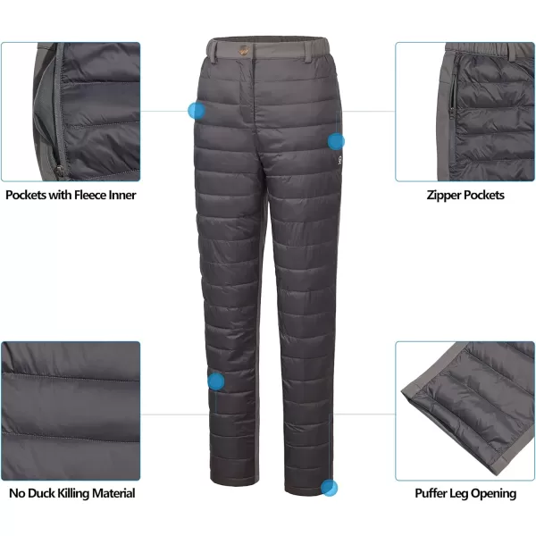 Little Donkey Andy Women's Lightweight Puffy Pants Puffer Quilted Ski Insulation Pants for Winter Snow
