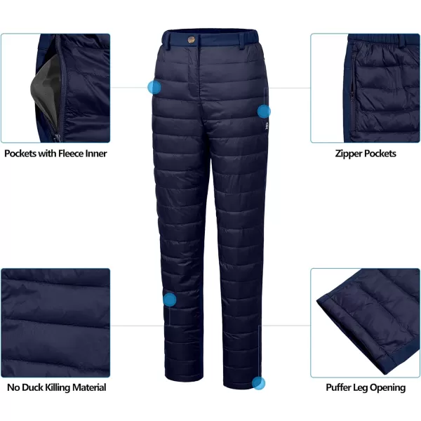 Little Donkey Andy Women's Lightweight Puffy Pants Puffer Quilted Ski Insulation Pants for Winter Snow