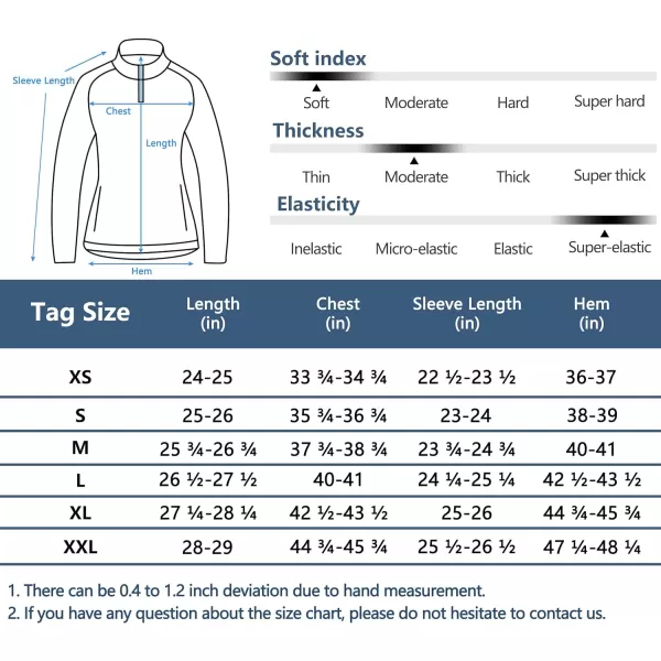 Little Donkey Andy Women's Lightweight Quarter Zip Pullover, UPF 50 Long Sleeve Athletic Shirts for Running Golf Workout