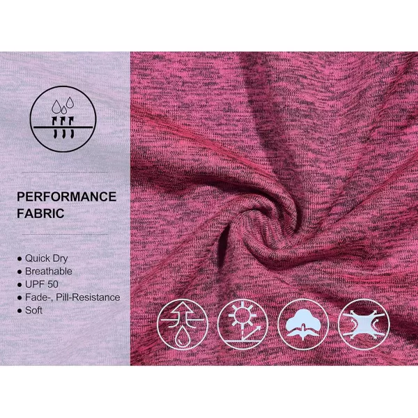 Little Donkey Andy Women's Lightweight Quarter Zip Pullover, UPF 50 Long Sleeve Athletic Shirts for Running Golf Workout