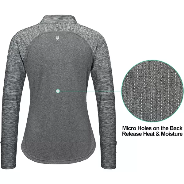 Little Donkey Andy Women's Lightweight Quarter Zip Pullover, UPF 50 Long Sleeve Athletic Shirts for Running Golf Workout