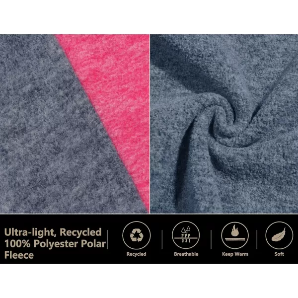 Little Donkey Andy Women's Lightweight Recycled Polar Fleece Hiking Jacket Full Zip Thermal Ski Travel Outerwear