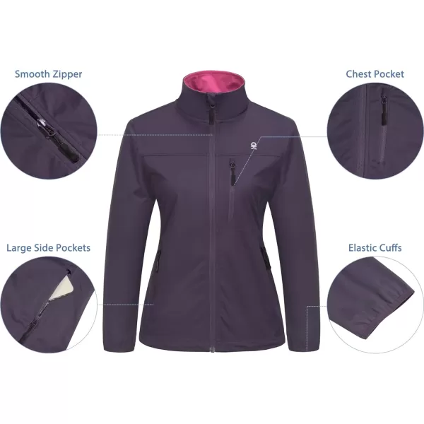 Little Donkey Andy Women's Lightweight Softshell Jacket Windbreaker for Running Travel Hiking, Windproof, Water Repellent