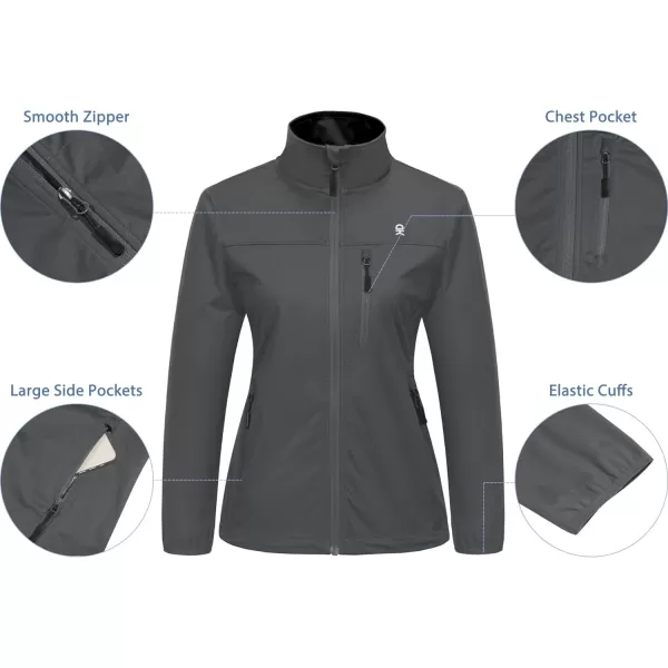 Little Donkey Andy Women's Lightweight Softshell Jacket Windbreaker for Running Travel Hiking, Windproof, Water Repellent