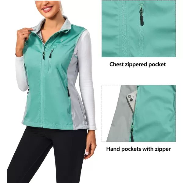 Little Donkey Andy Women's Lightweight Softshell Vest, Windproof Sleeveless Jacket for Runing, Hiking, Cycling, Golf