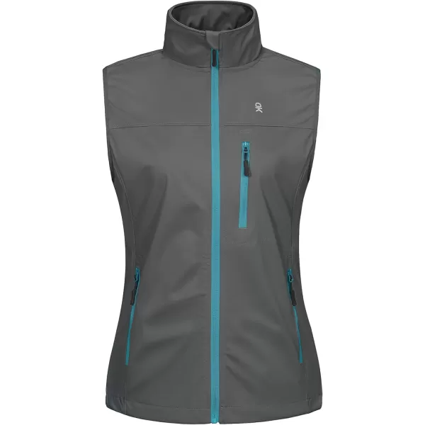 Little Donkey Andy Women's Lightweight Softshell Vest, Windproof Sleeveless Jacket for Runing, Hiking, Cycling, Golf
