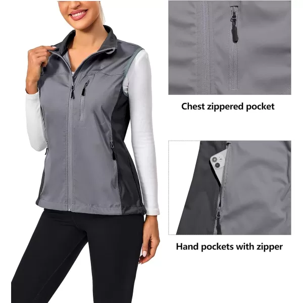 Little Donkey Andy Women's Lightweight Softshell Vest, Windproof Sleeveless Jacket for Runing, Hiking, Cycling, Golf