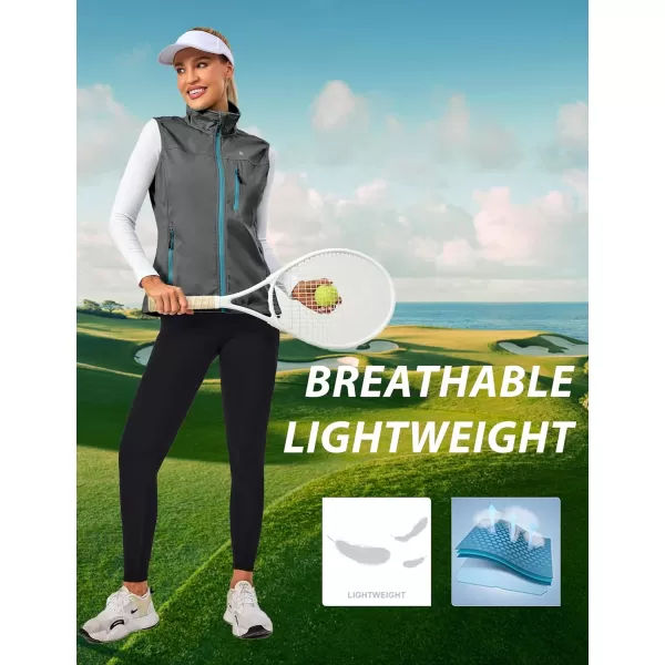 Little Donkey Andy Women's Lightweight Softshell Vest, Windproof Sleeveless Jacket for Runing, Hiking, Cycling, Golf