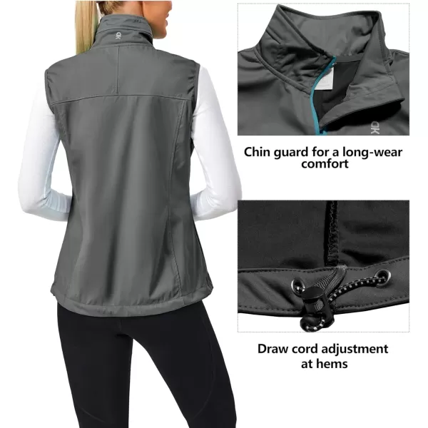 Little Donkey Andy Women's Lightweight Softshell Vest, Windproof Sleeveless Jacket for Runing, Hiking, Cycling, Golf