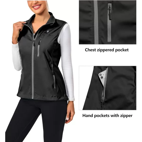 Little Donkey Andy Women's Lightweight Softshell Vest, Windproof Sleeveless Jacket for Runing, Hiking, Cycling, Golf