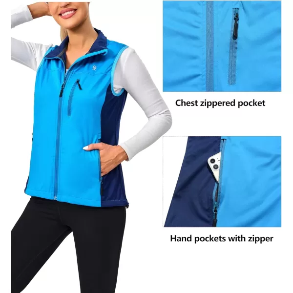 Little Donkey Andy Women's Lightweight Softshell Vest, Windproof Sleeveless Jacket for Runing, Hiking, Cycling, Golf