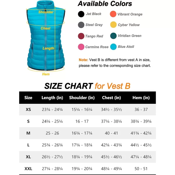 Little Donkey Andy Women's Lightweight Warm Puffer Golf Vest Thermal Winter Sleeveless Jacket for Hiking Travel Casual