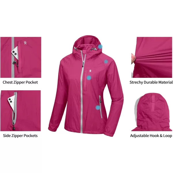 Little Donkey Andy Women's Packable Lightweight Hooded Jacket Windproof Windbreaker with Recycled Insulation